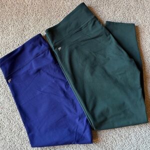 Fabletics Blue and Green workout Leggings XXL